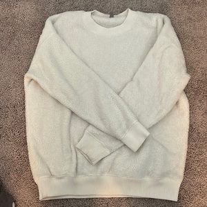 White Fuzzy Aerie Sweatshirt